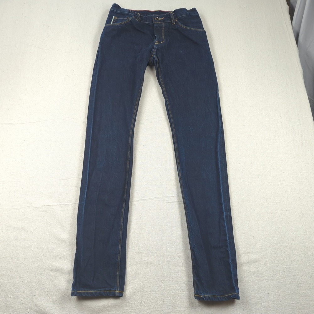 Raleigh Denim Jeans Mens 29x34 Blue Martin Selvedge‎ Button Fly White Oak